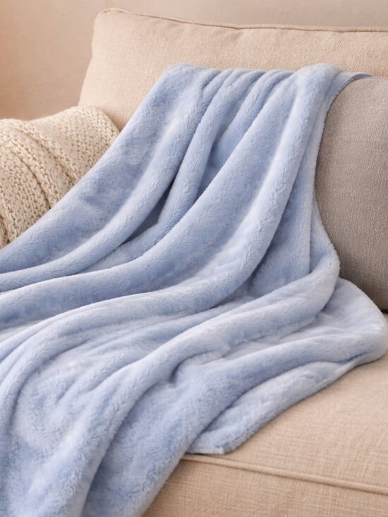 Room essentials Other - Room Essentials Light Blue Throw Blanket 50x60 Plush Polyester NEW Cozy
